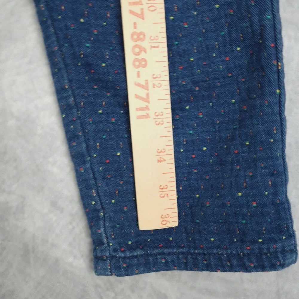 Vintage OshKosh B'Gosh Overalls Boys 6 Blue Red Space Patch Denim Pants 90s USA